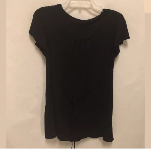 H&M Black Top - Large - V-neck - Tie Back - Picture 7 of 8